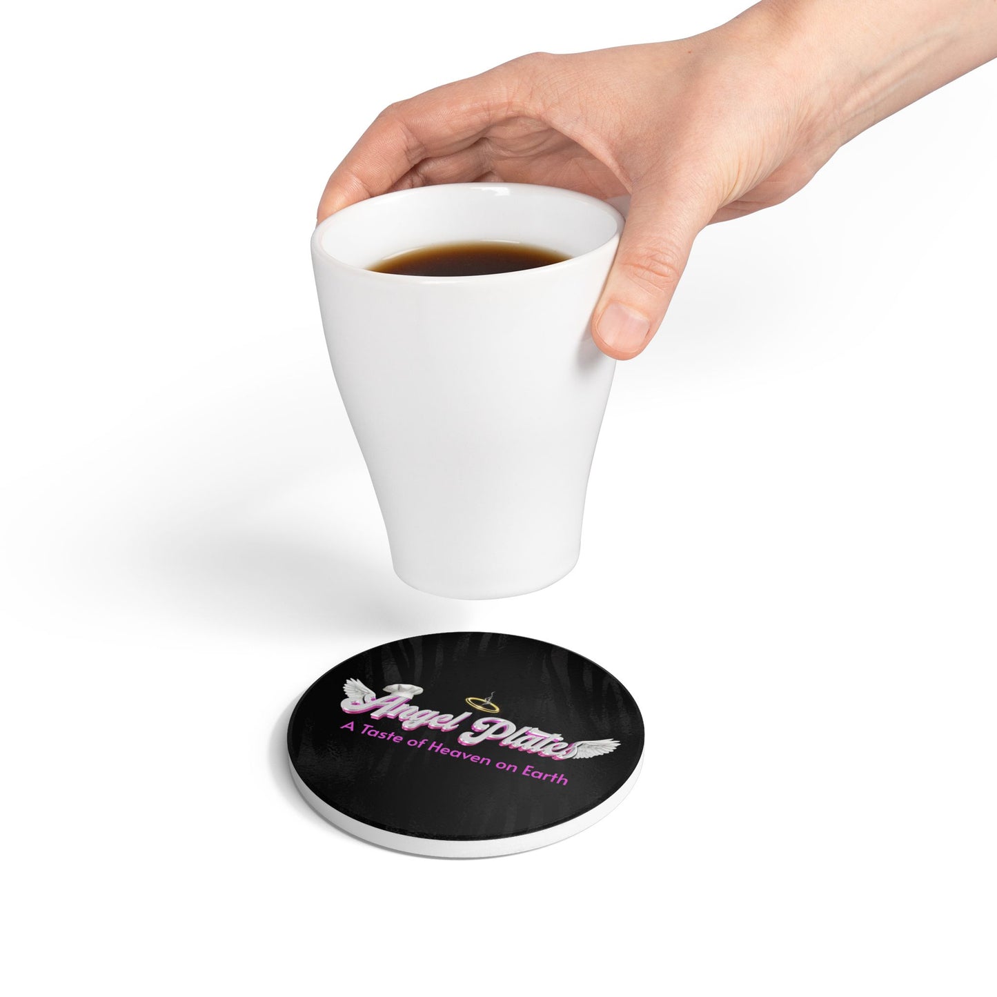 Angel Plates Ceramic Coaster - Taste of Heaven Design for Home Decor